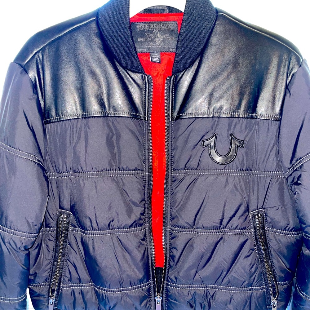 Women’s True Religion half Leather coat!!!